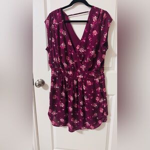DR2 Burgundy Floral Dress